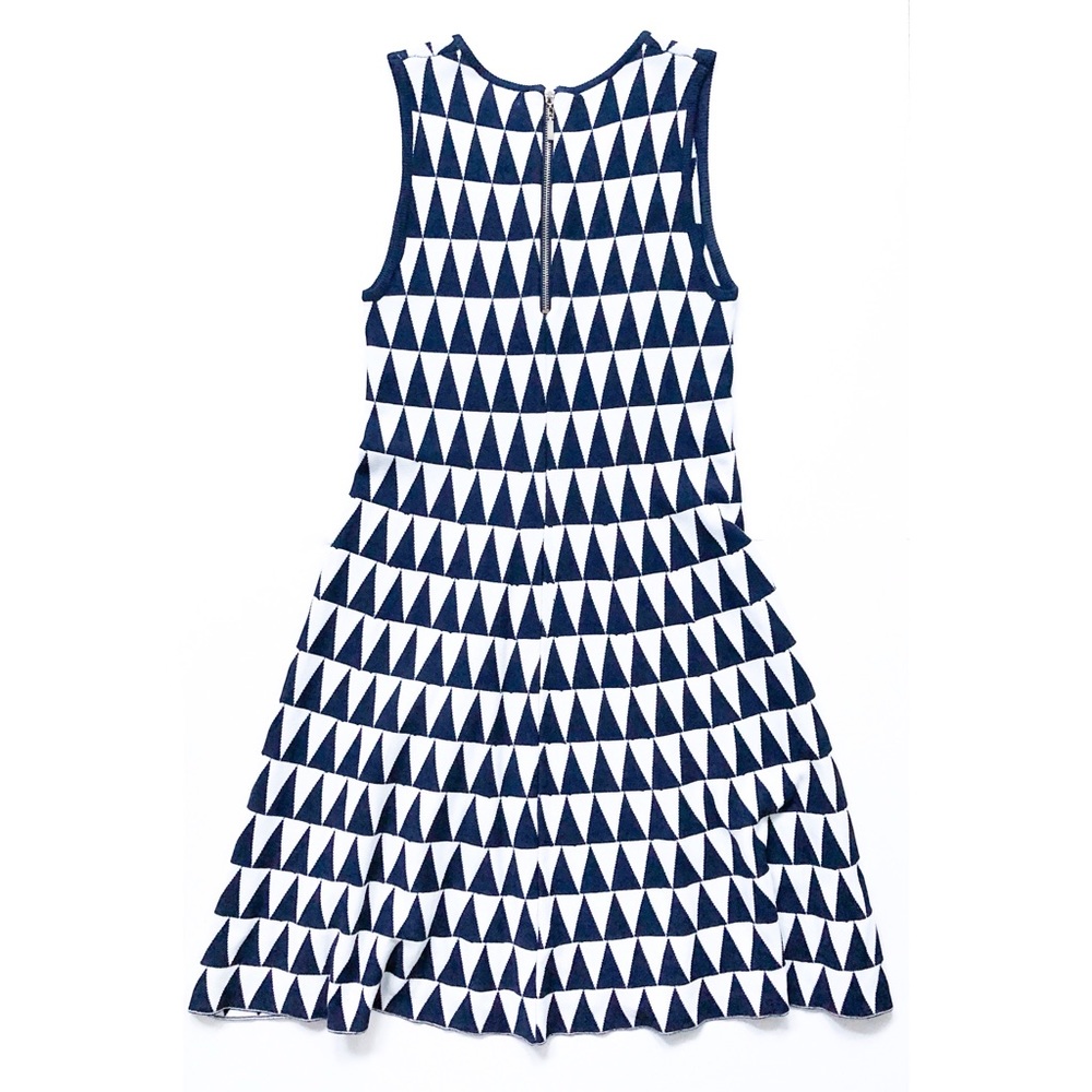 Kling Navy And White Geometric Dress View 2